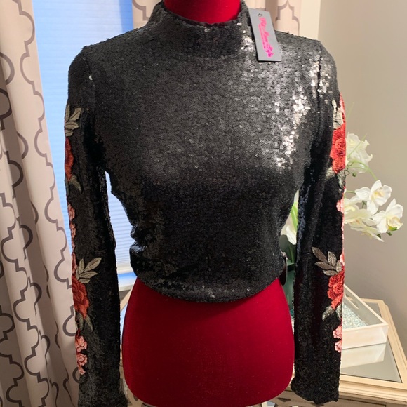 COPY - Top and bottom sequin set M - Picture 1 of 8